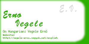 erno vegele business card